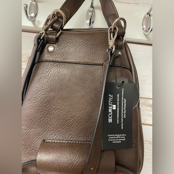 K. Carroll Willow Mini Backpack Crossbody Chocolate - Picture 5 of 8